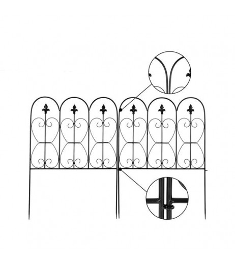 Fashionable And Beautiful Oval Top Iron Art Garden Fence