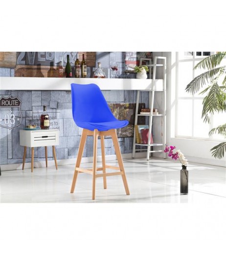 Bar Stools Set of 2 PU Leather Bar Stools with Backs Kitchen Counter Bar Chairs Wood Leg for Kitchen Stool Pub Chairs, Counter, Ergonomics Design