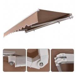 13x8 ft Retractable Awning Sandy Color