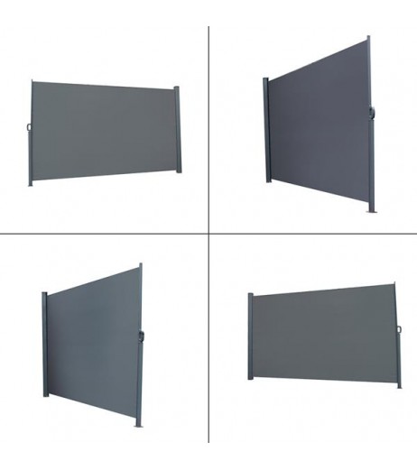 [US-W]Outdoor Aluminum Handle Pentacle Side Pull Shed Office Partition Cafe Terrace Windshield Isolation Canopy  Dark Gray