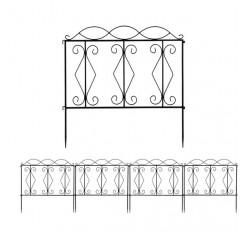 24*24" Wave Top Iron Art Garden Fence