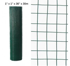 PVC Coated Chicken Wire Mesh 30M Fencing Garden Barrier 36” Width