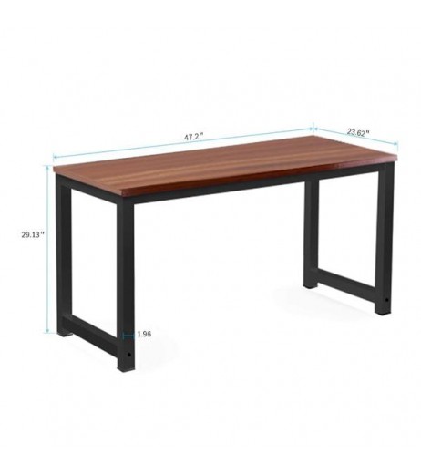 Computer Desk Study Table Gaming Desk Movable Home Furniture Modern  Made of Wooden and Anti Rust Paint Steel Frame for Office Outdoor Gaming Room(YouMian+Black)