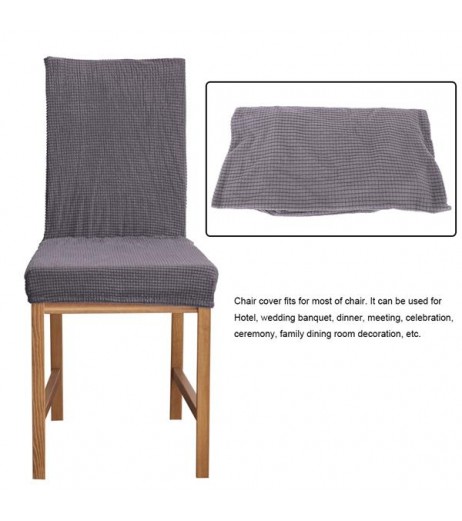 Stretch Removable Washable Chair Protector Cover Seat Slipcover for Dining Room(Silver Gray)