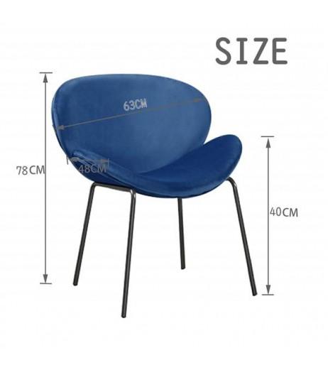 Von 2 Samt Sitz Esszimmerstühlen mit Effekt Metallbeinen Wohnzimmer Stuhl, Ergonomisches Design Wohnzimmer Stühle