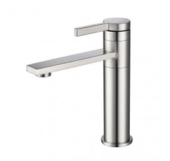 360-Degree Rotating Bathroom Basin Sink Faucet Single Handle Lavatory Water-Saving Stainless Steel Faucet