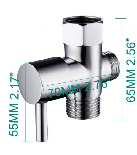 Brass Toilet Valve  G7/8 Female x G15/16 Male x G1/2 Male T Adapter  Toilet Connector for Bidet