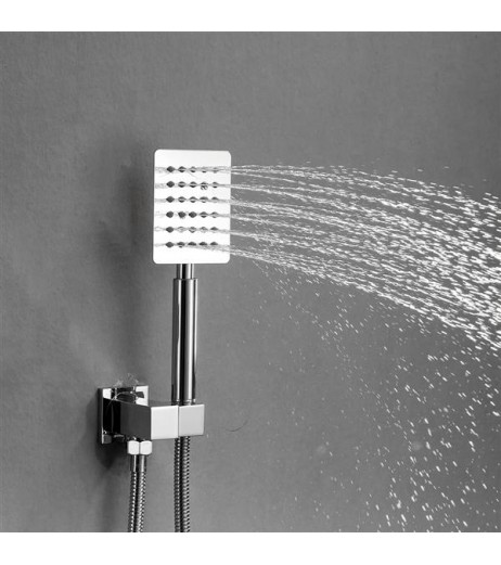 Stainless Steel Shower Set 12 Inch Top Shower-Silver