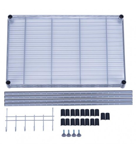 2-Tier Adjustable Carbon Steel Storage Shelf