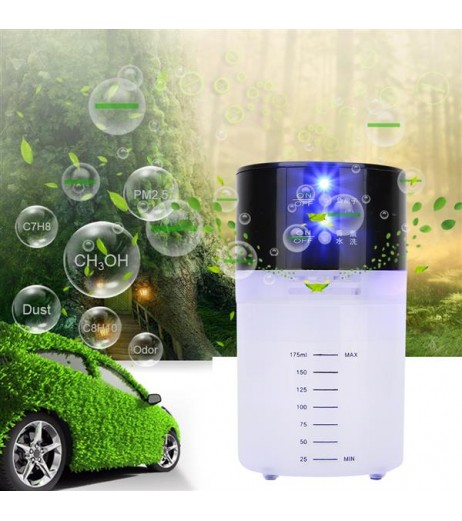 Anion Air Purifier Odor Removal Air Purifier Aromatherapy Diffuser for Bedroom Car Black