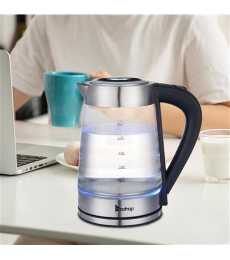 ZOKOP HD-250 110V 1500W 2.5L Electric Kettle with Blue Glass