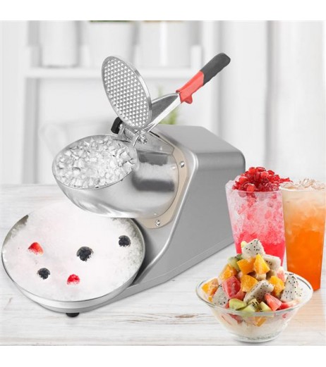 ZOKOP BY-300B 120V 300W Commercial Removable Blades Electric Ice Crusher Silver